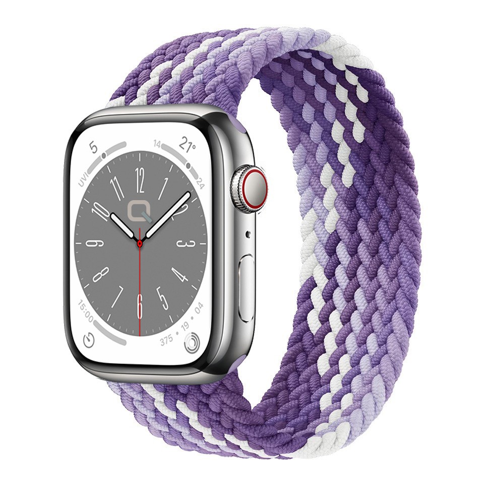 Gradyan Mor Apple Watch Örgü Solo Loop Kordon – Small & Medium