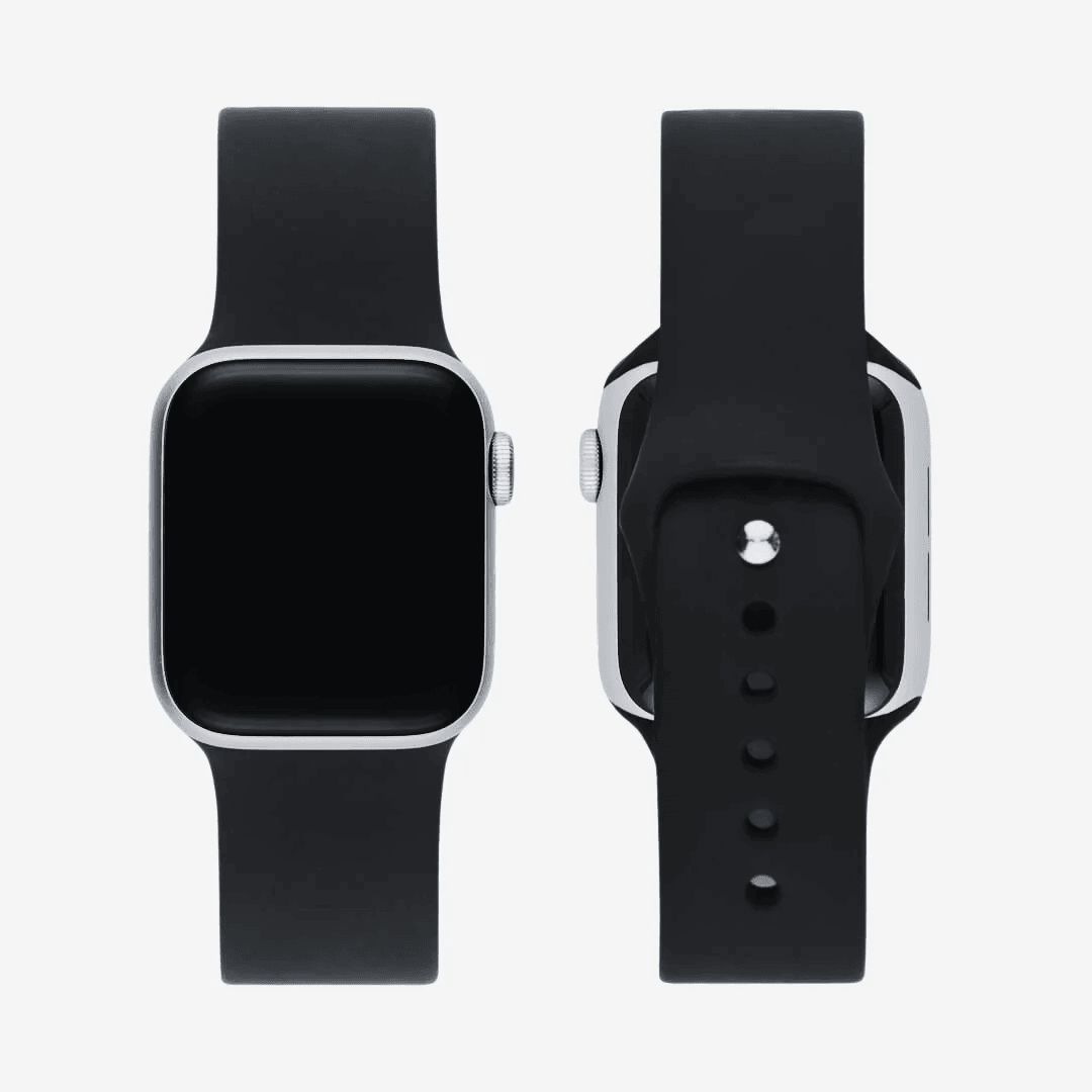 Siyah Silikon Kordon – Apple Watch Uyumlu (S/M & M/L)