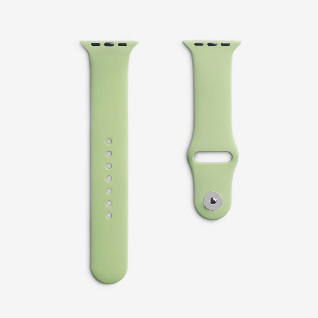 Fıstık Yeşili Silikon Kordon – Apple Watch Uyumlu (S/M & M/L)