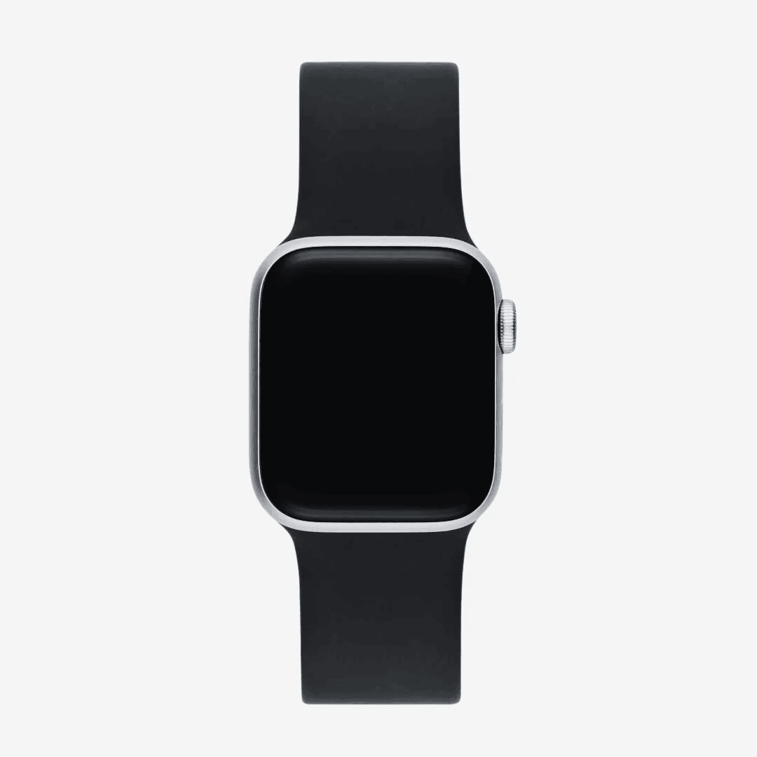 Siyah Silikon Kordon – Apple Watch Uyumlu (S/M & M/L)