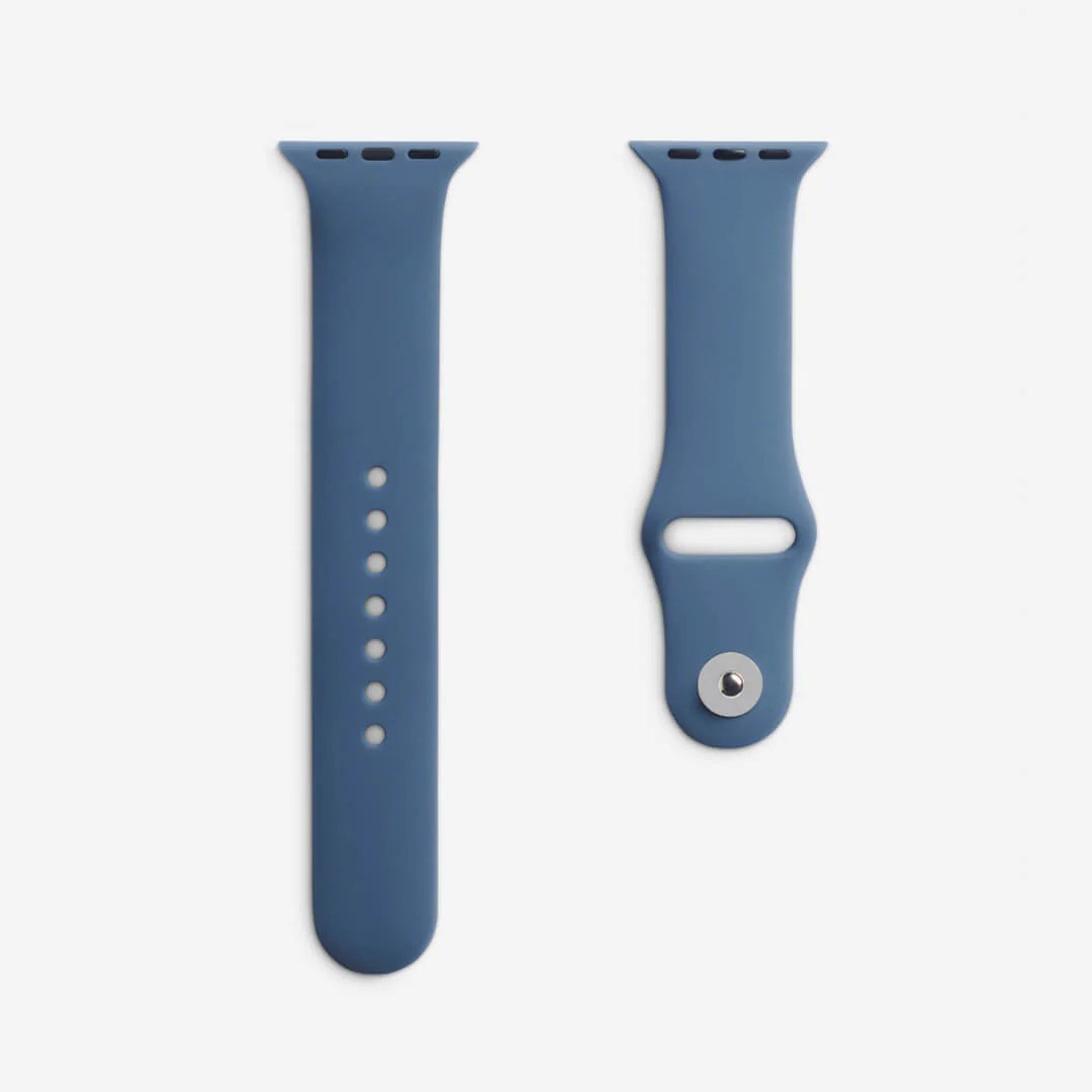 Loş Mavi Silikon Kordon – Apple Watch Uyumlu (S/M & M/L)