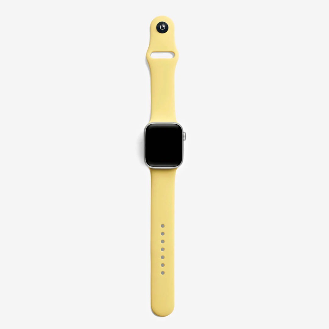 Sarı Silikon Kordon – Apple Watch Uyumlu (S/M & M/L)