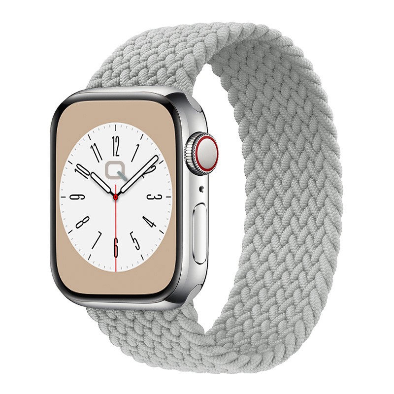 İnci Beyazı Apple Watch Örgü Solo Loop Kordon – Small & Medium