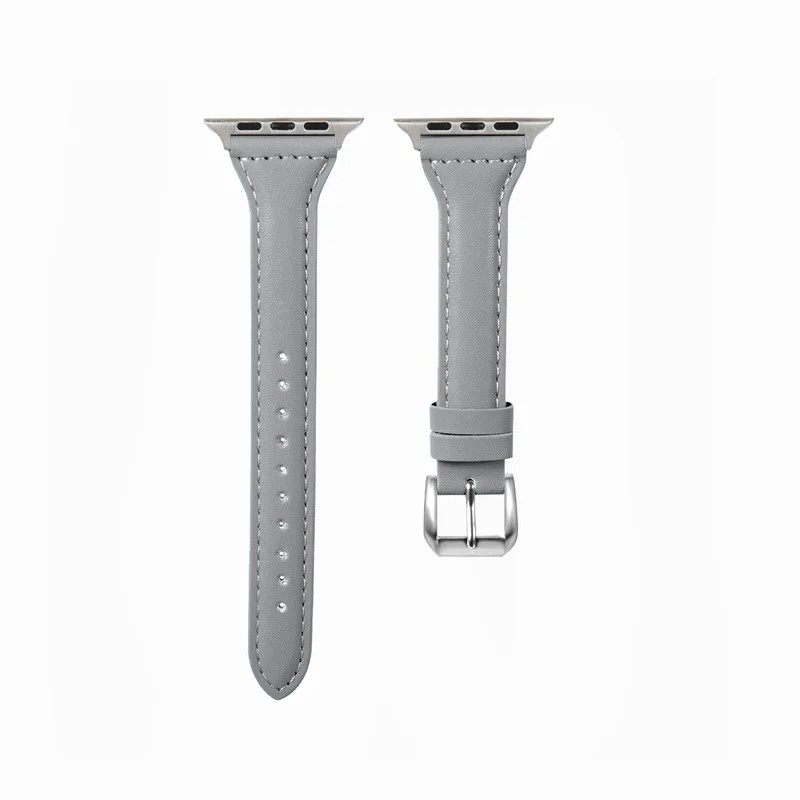 Lina Serisi - Apple Watch ile Uyumlu Deri Kordon - Gri