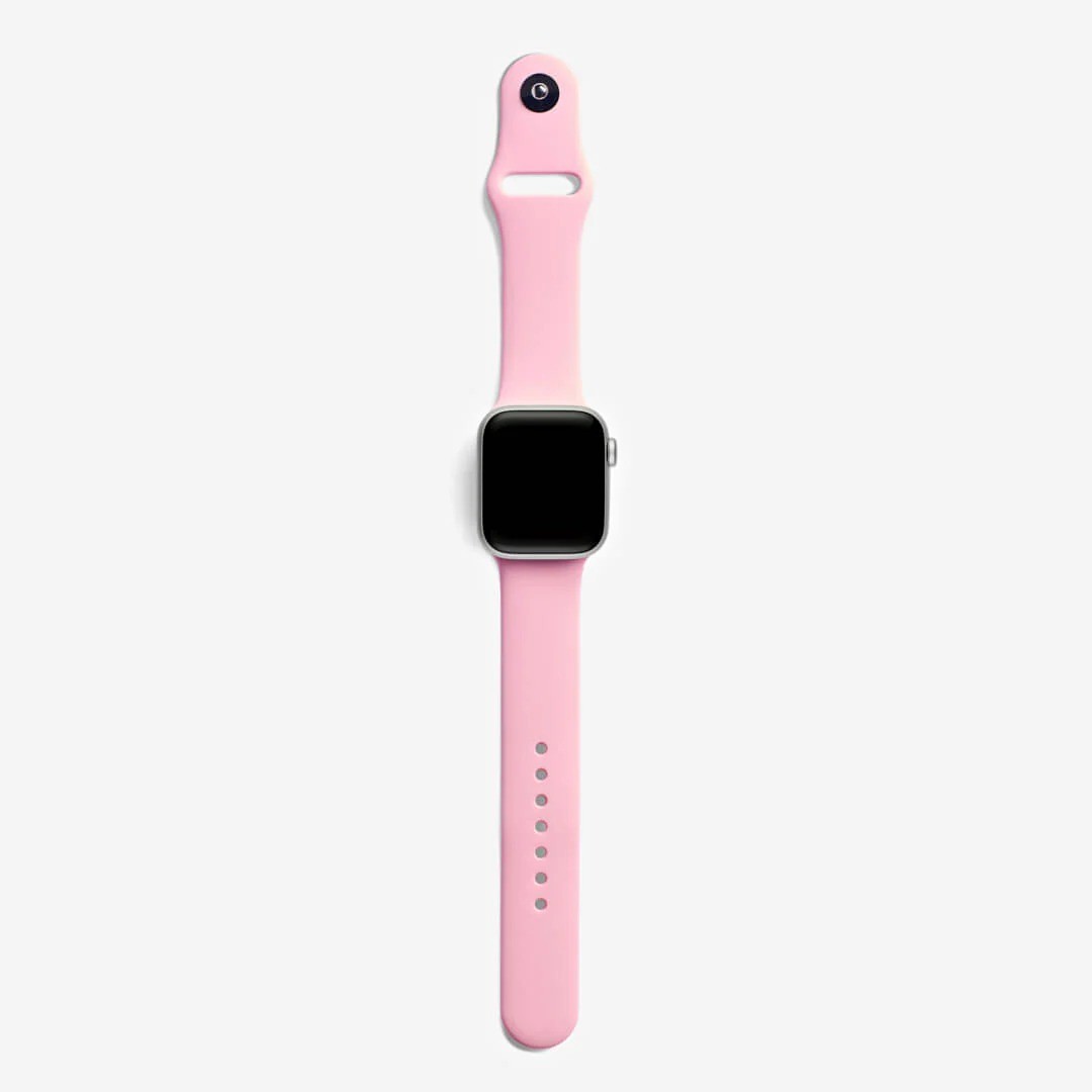 Pembe Silikon Kordon – Apple Watch Uyumlu (S/M & M/L)