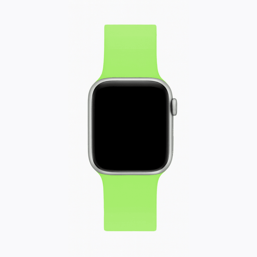 Neon Yeşili Silikon Kordon – Apple Watch Uyumlu (S/M & M/L)