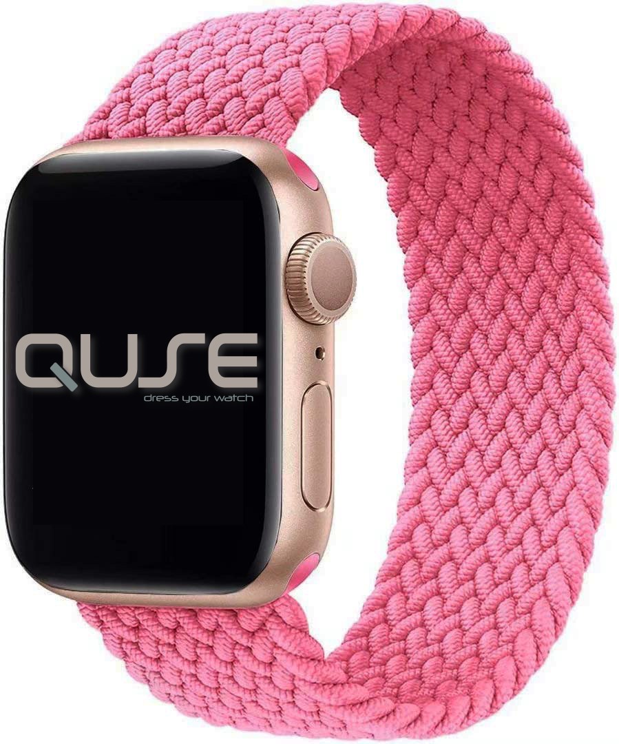 Pembe Apple Watch Örgü Solo Loop Kordon – Small & Medium