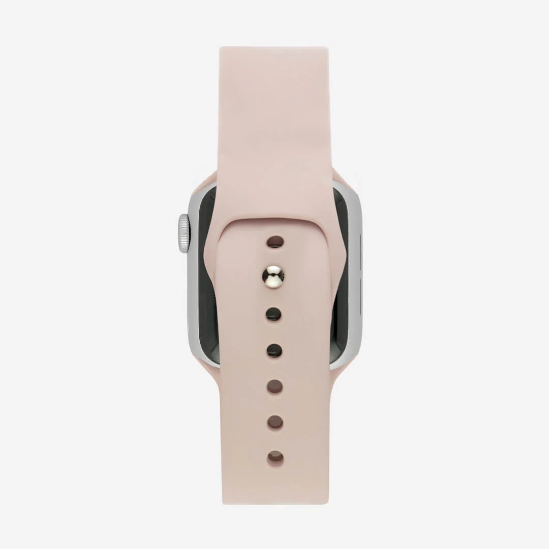 Kum Pembe Silikon Kordon – Apple Watch Uyumlu (S/M & M/L)