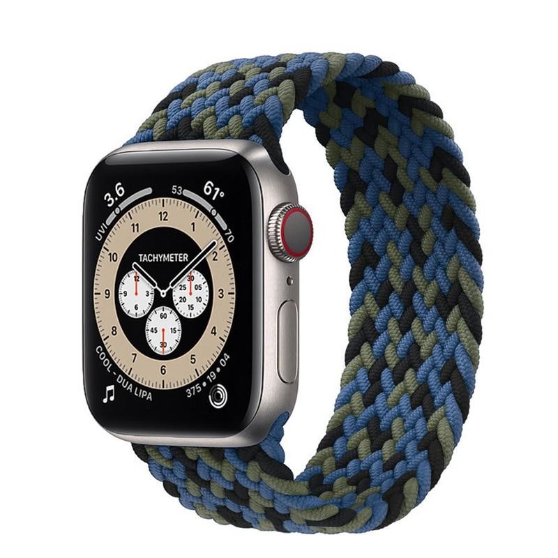 Blue Mix Apple Watch Örgü Solo Loop Kordon – Small & Medium