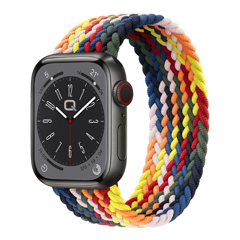 Multin Color Apple Watch Örgü Solo Loop Kordon – Small & Medium
