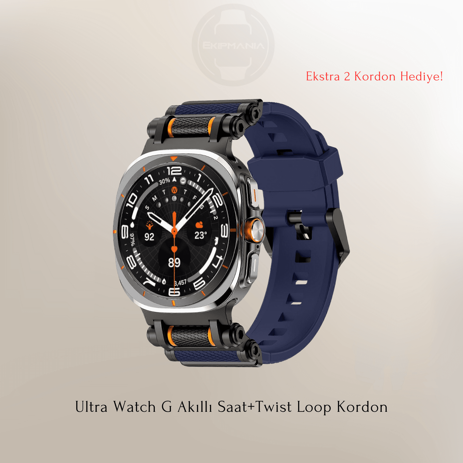 Ultra Watch G Akıllı Saat+Twist Kordon