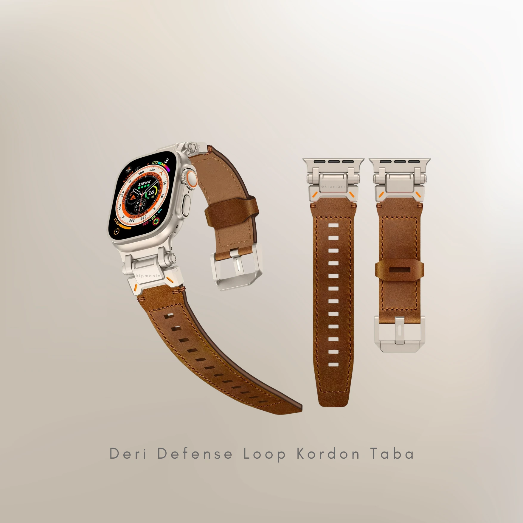 Deri Defense Loop Kordon | 44-45-46-49mm Watch Uyumlu |