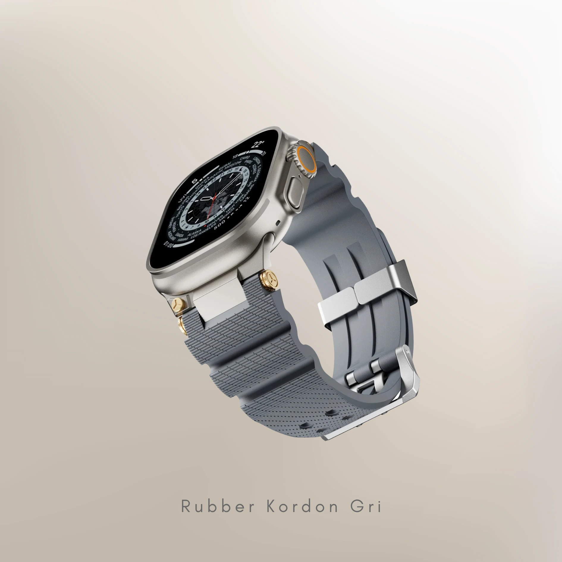Rubber Kordon 44-45-46-49mm Watch Uyumlu