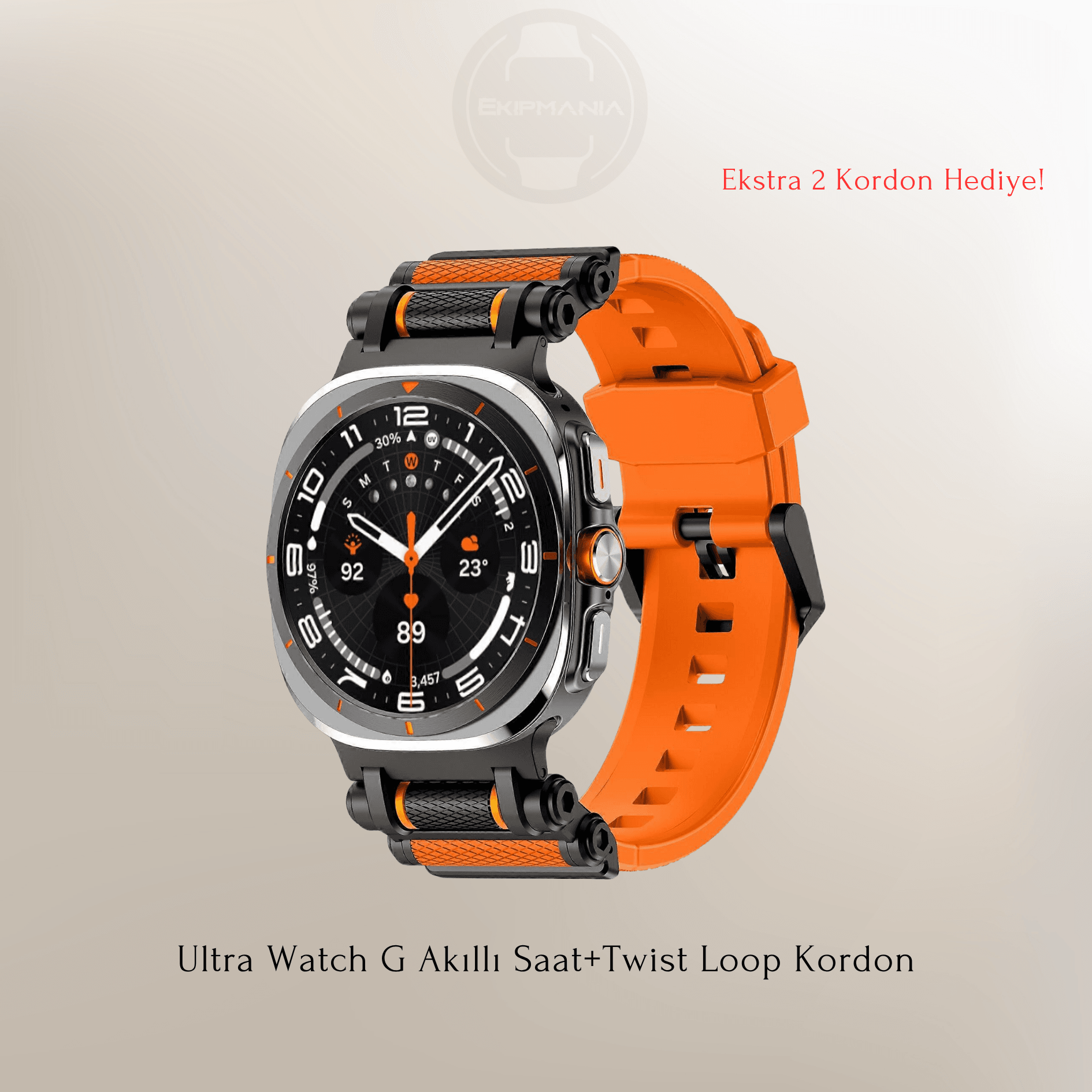 Ultra Watch G Akıllı Saat+Twist Kordon