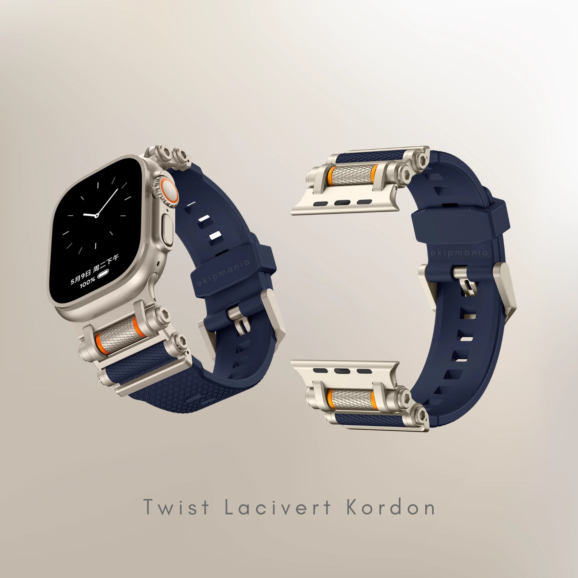 Twist Loop Kordon 44-45-46-49mm Watch Uyumlu