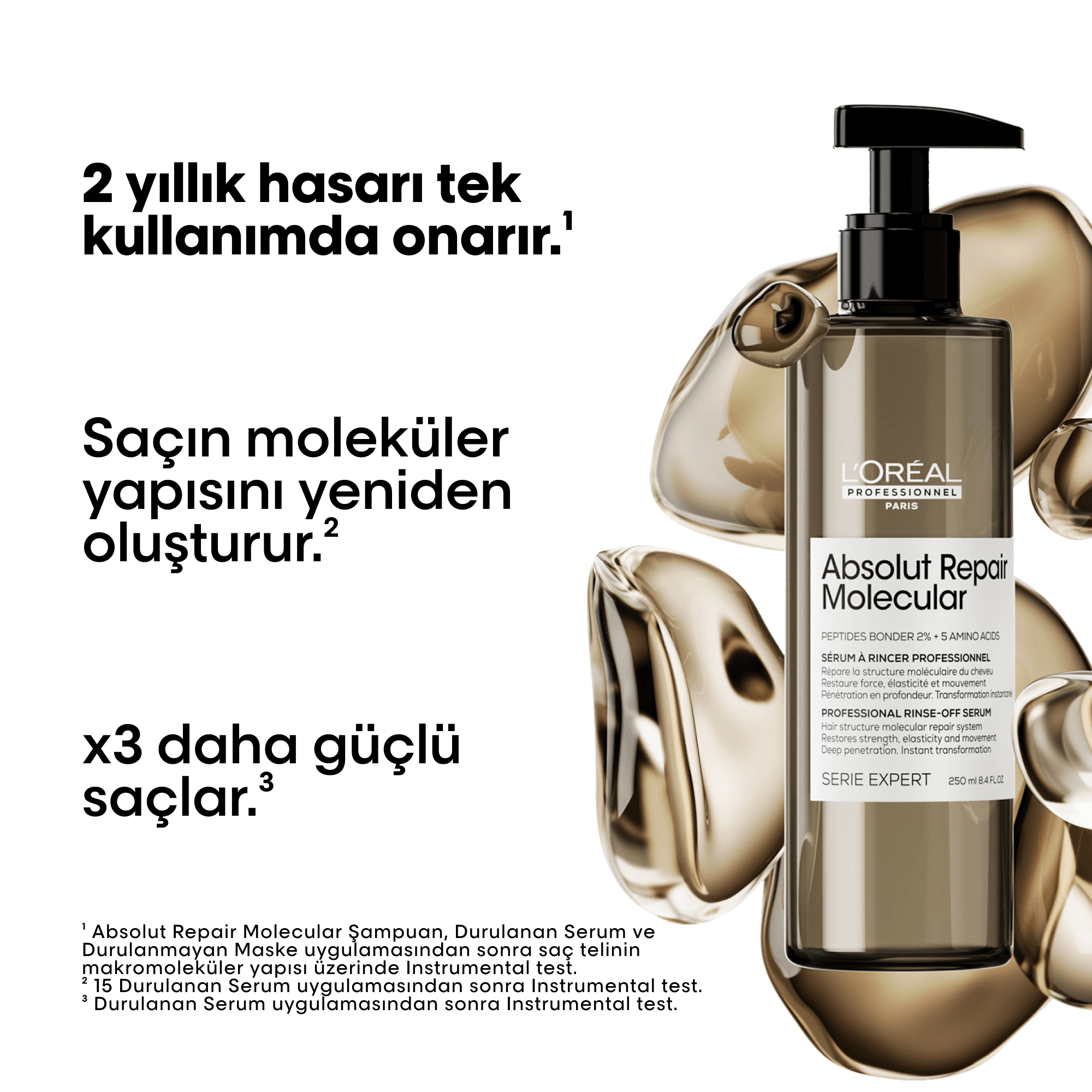 L'oreal Professionnel Serie Expert Absolut Repair Molecular Tüm Yıpranmış Saçlar İçin Durulanan Serum 250 ml