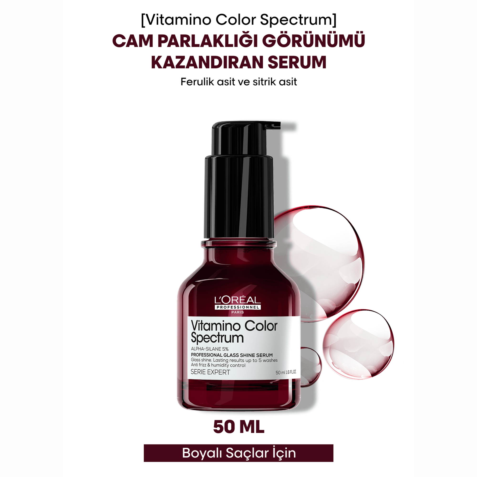 Loreal Professionnel Paris Serie Expert Vitamino Color Spectrum Cam Parlaklığı Görünümü Kazandıran Serum 50 ml