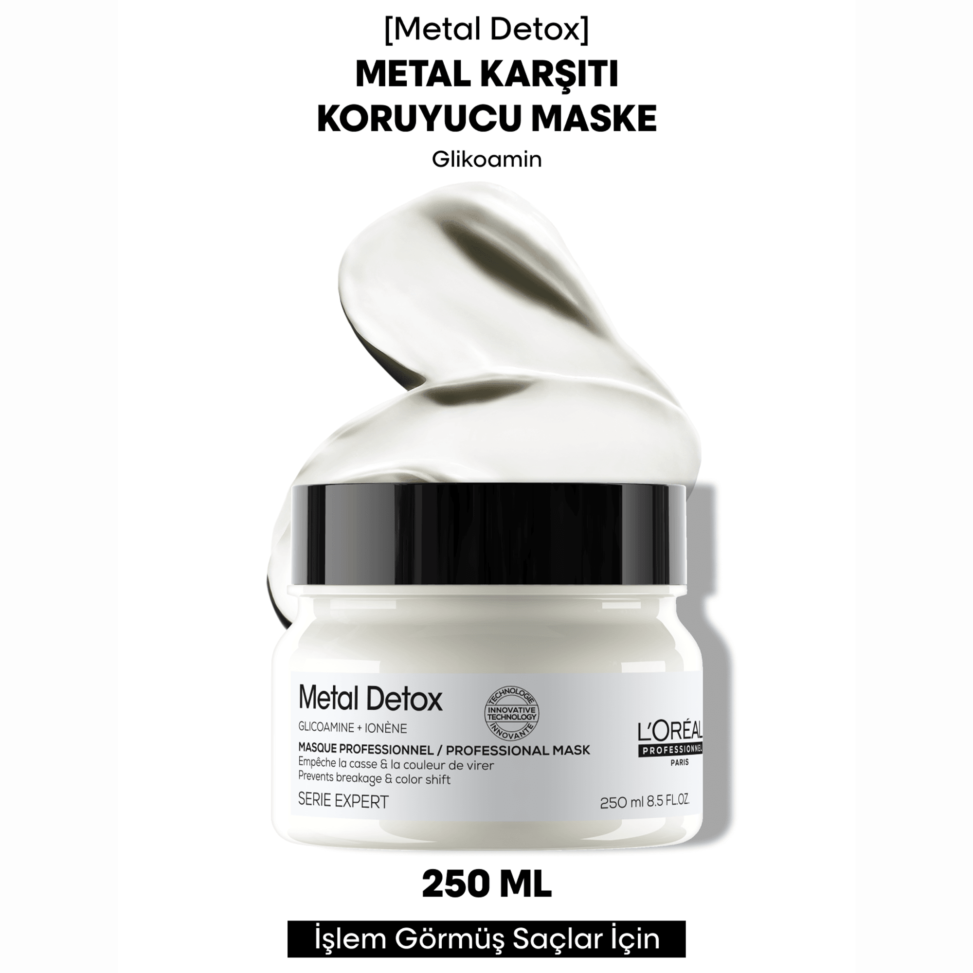 Loreal Professionnel Paris Serie Expert Metal Detox Renkli ve Açıcı ile İşlem Görmüş Saçlar İçin Metal Karşıtı Koruyucu Maske 250 ml