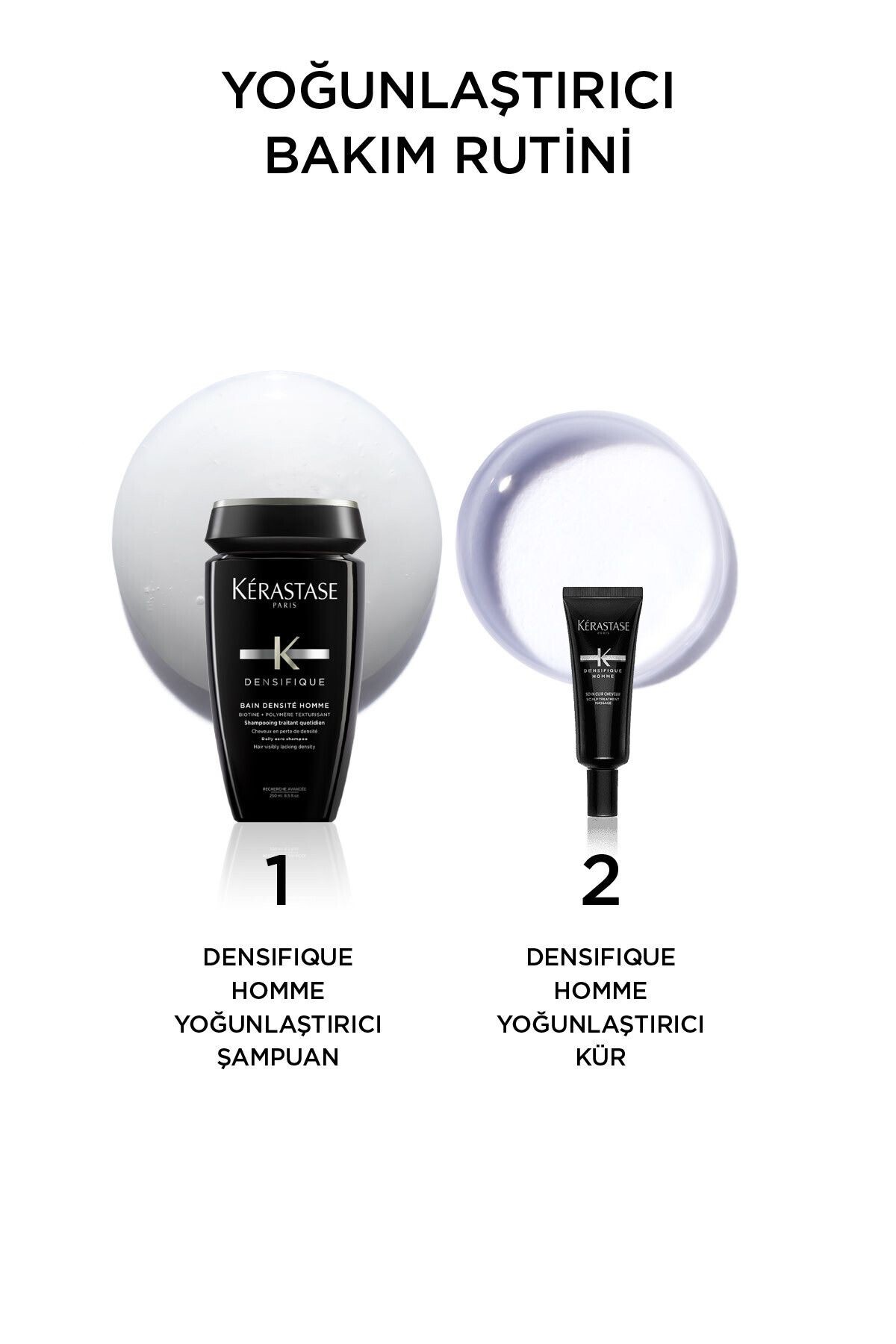 Kérastase Densifique Bain Homme – Erkekler İçin Yoğunluk Kazandıran Şampuan (250 ml)