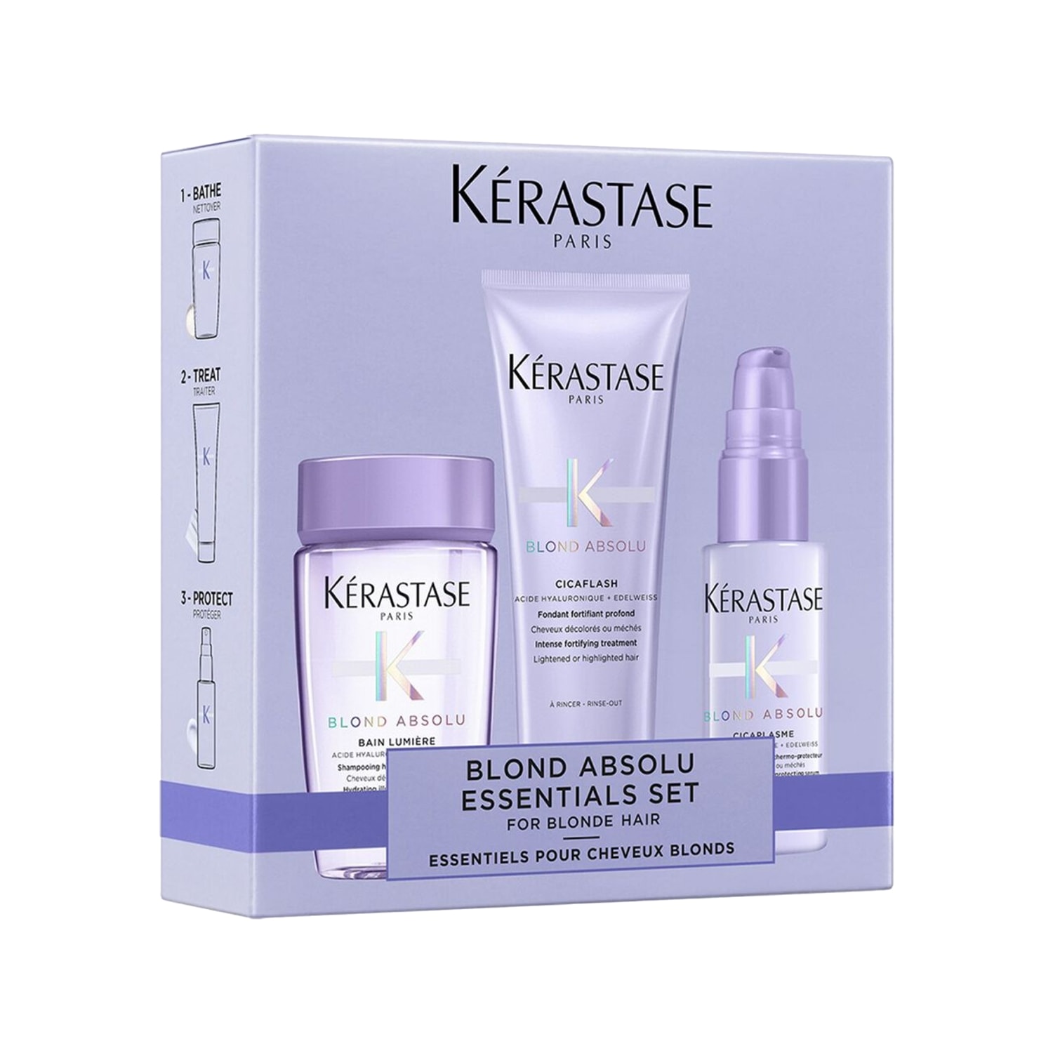 Kerastase Blond Absolu Tanışma Seti- Saçlara doğal bir ışıltı kazandırır ve dipten uca besler