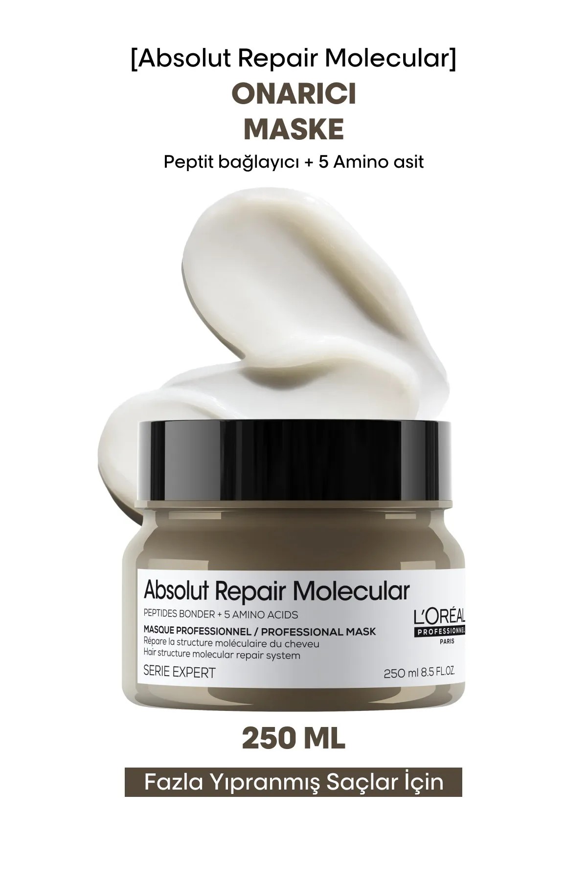 Loreal Professionnel Absolut Repair Molecular Yıpranmış Saçlar İçin Maske 250 ml