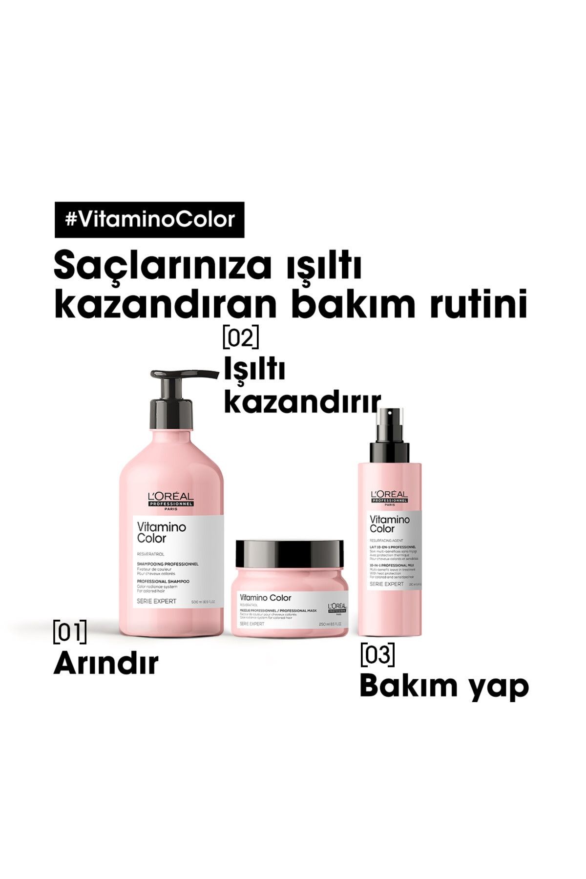 Serie Expert Vitamino Color Boyalı Saçlar Için Renk Koruyucu Şampuan 500ml