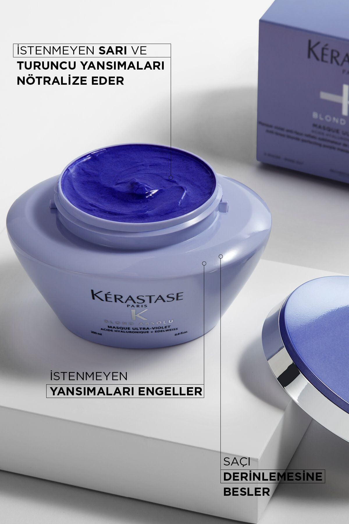 Blond Absolu Masque Ultra Violet Açma Işlemleri Sonrası Nötralizasyon Sağlayan Maske 200 M