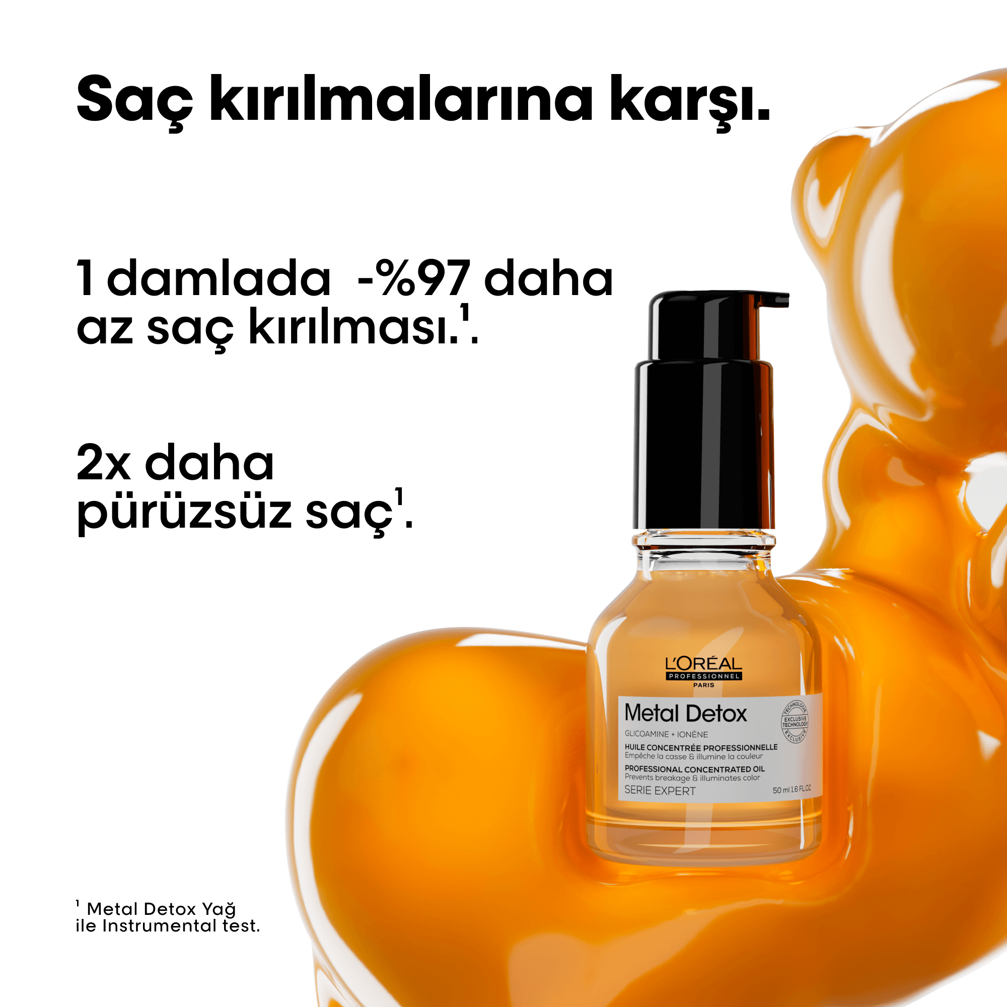 Loreal Professionnel Paris Serie Expert Metal Detox Konsantre Saç Bakım Yağı 50 ml