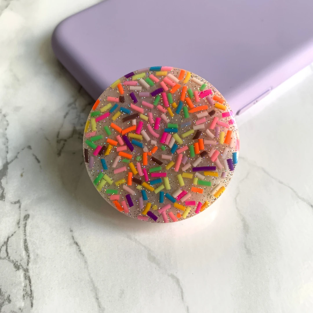 Figür Telefon Tutucu - Pasta Süsü - Simli