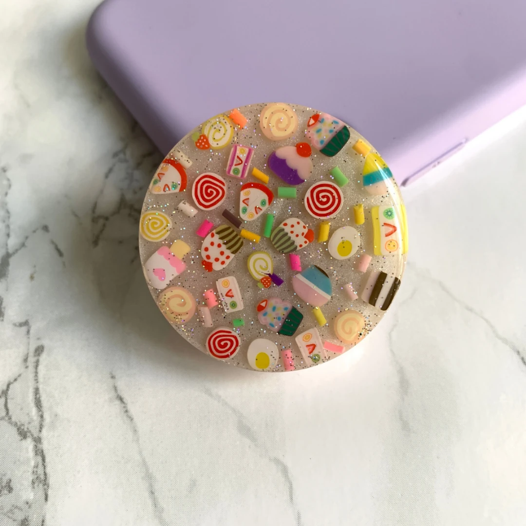 Figür Telefon Tutucu - Şekerleme - Simli