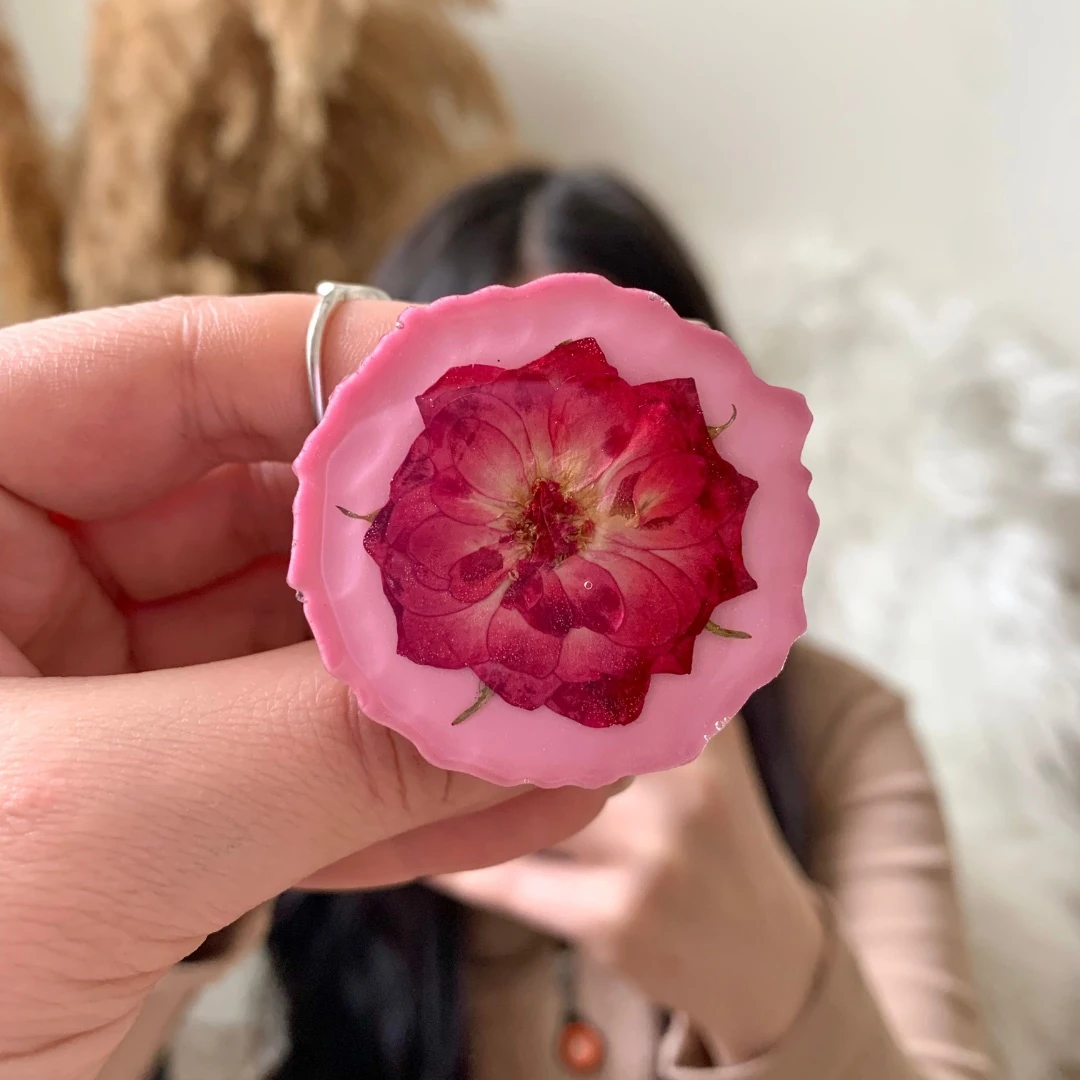 Gül Telefon Tutucu - Gül - Pembe