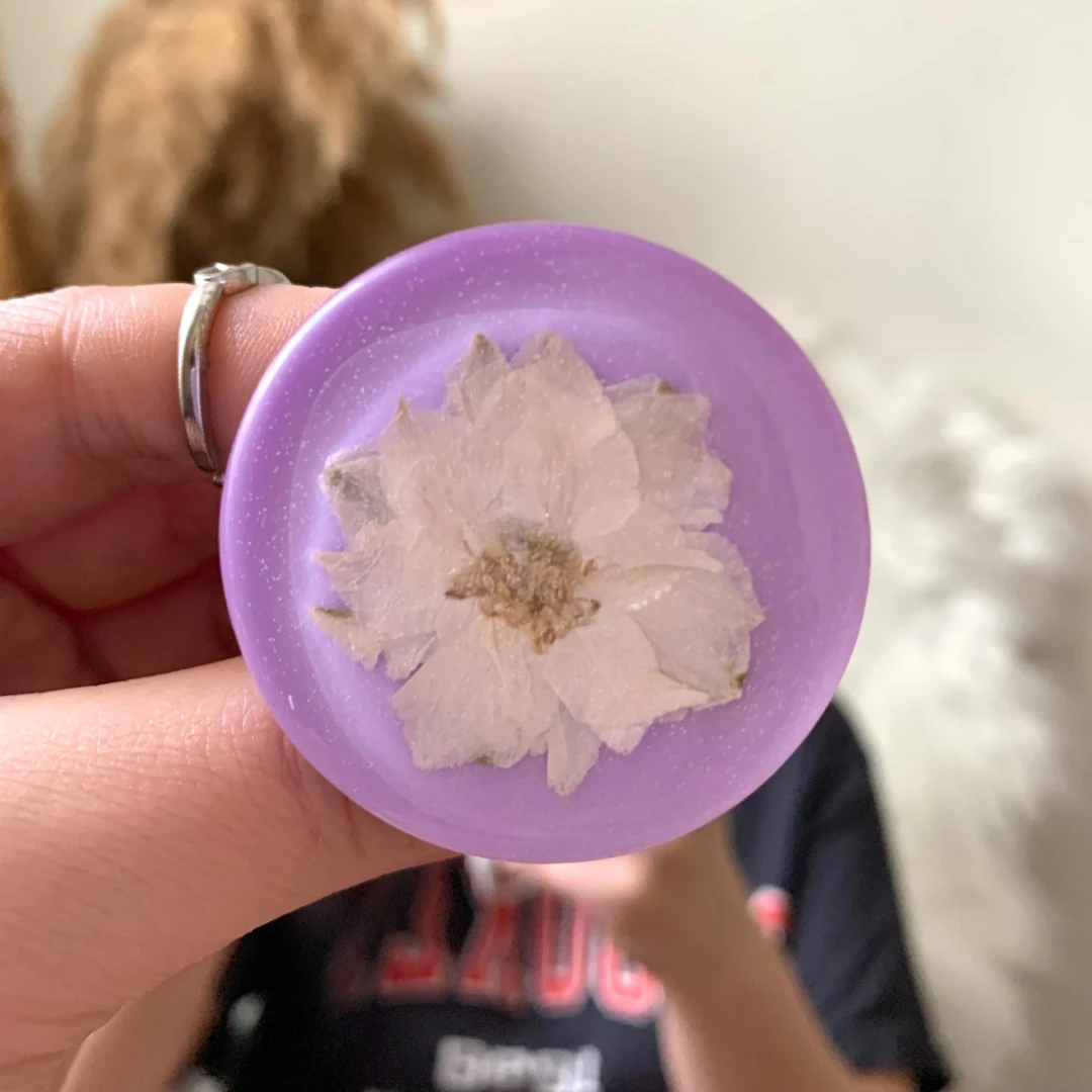 Hazeran Telefon Tutucu - Beyaz- Lila