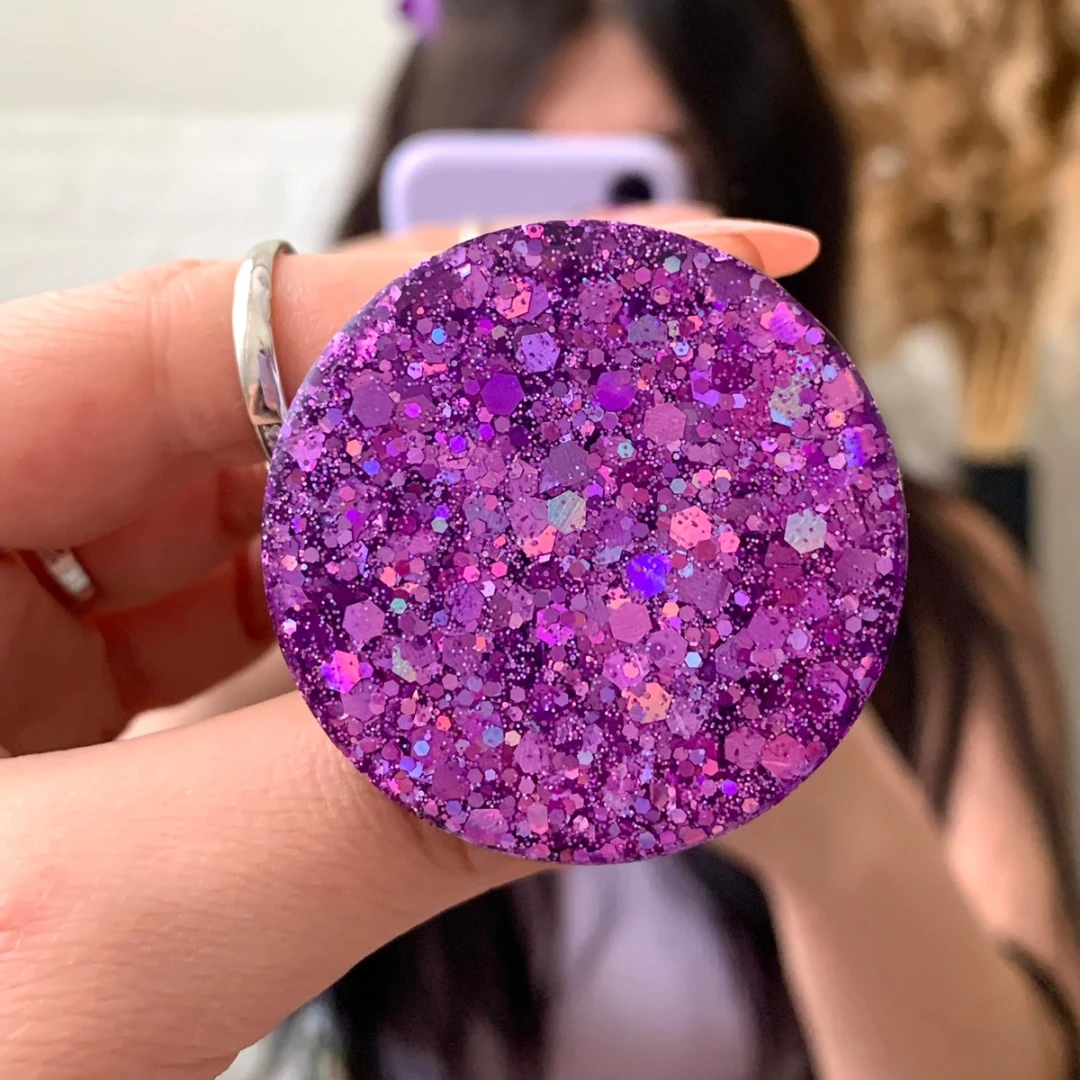 Hologram Telefon Tutucu - Mor