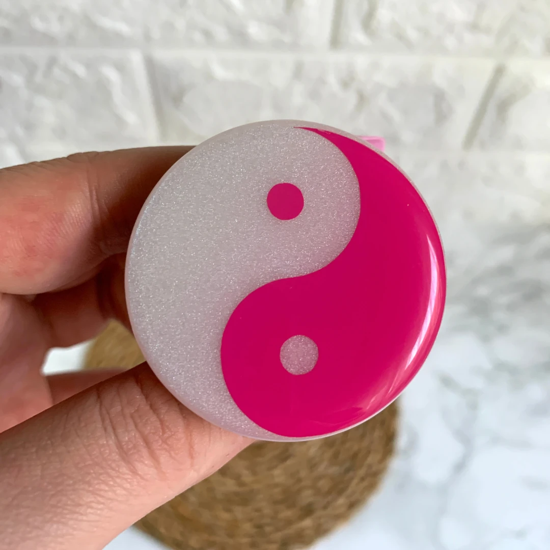 Ying-Yang Telefon Tutucu - Koyu Pembe