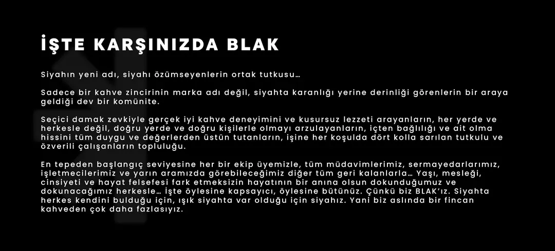 BLAK Tanıtım Metni