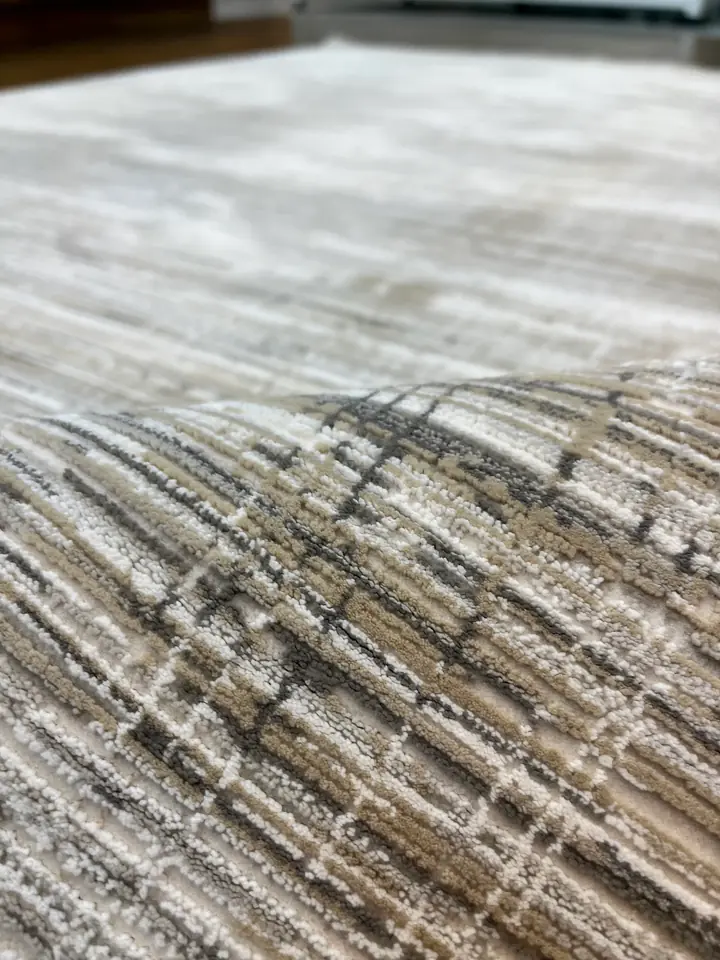 BUGO CONCEPT AKRİLİK GRİ BEJ MAKİNA HALISI 160x230