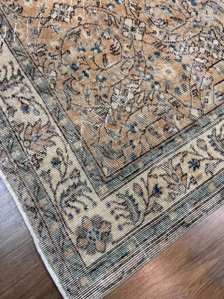 BUGO CONCEPT el dokuma traşlanmış vintage halı 159x288