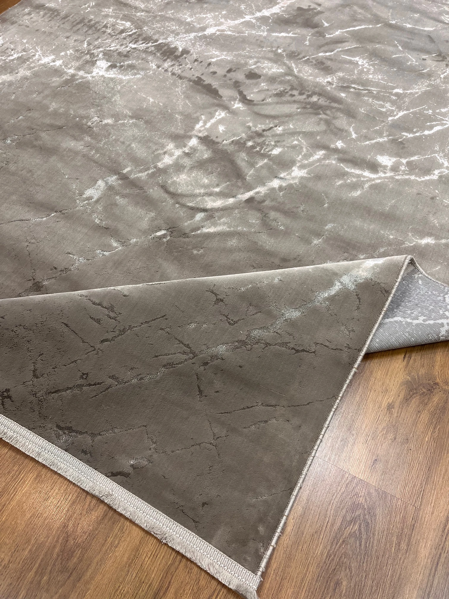 VİZON KAHVE IŞILTILI MAKİNA HALISI 160X230