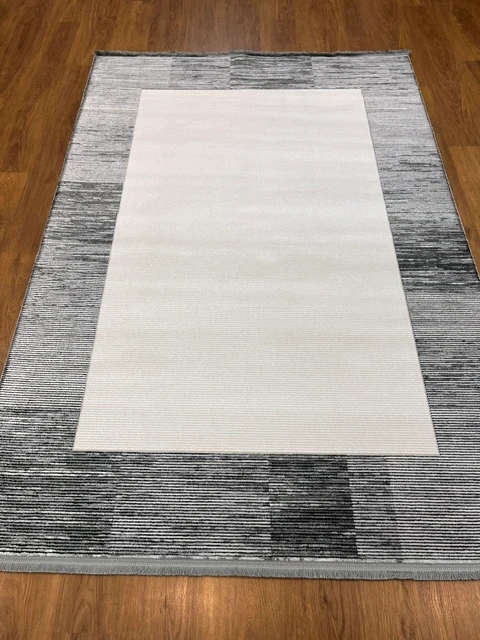 AKRİLİK SİYAH, BEYAZ SALON HALISI 160x230 - 160 x 230