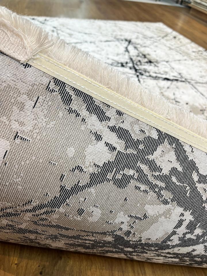 BUGO CONCEPT AKRİLİK BEJ SİYAH MAKİNA HALISI 160x230