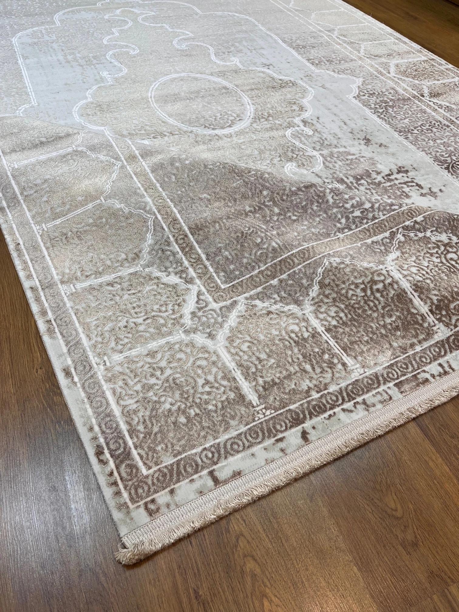 05 BEIGE  IŞILTILI ŞIK SALON HALISI 200x290 - 200 x 290