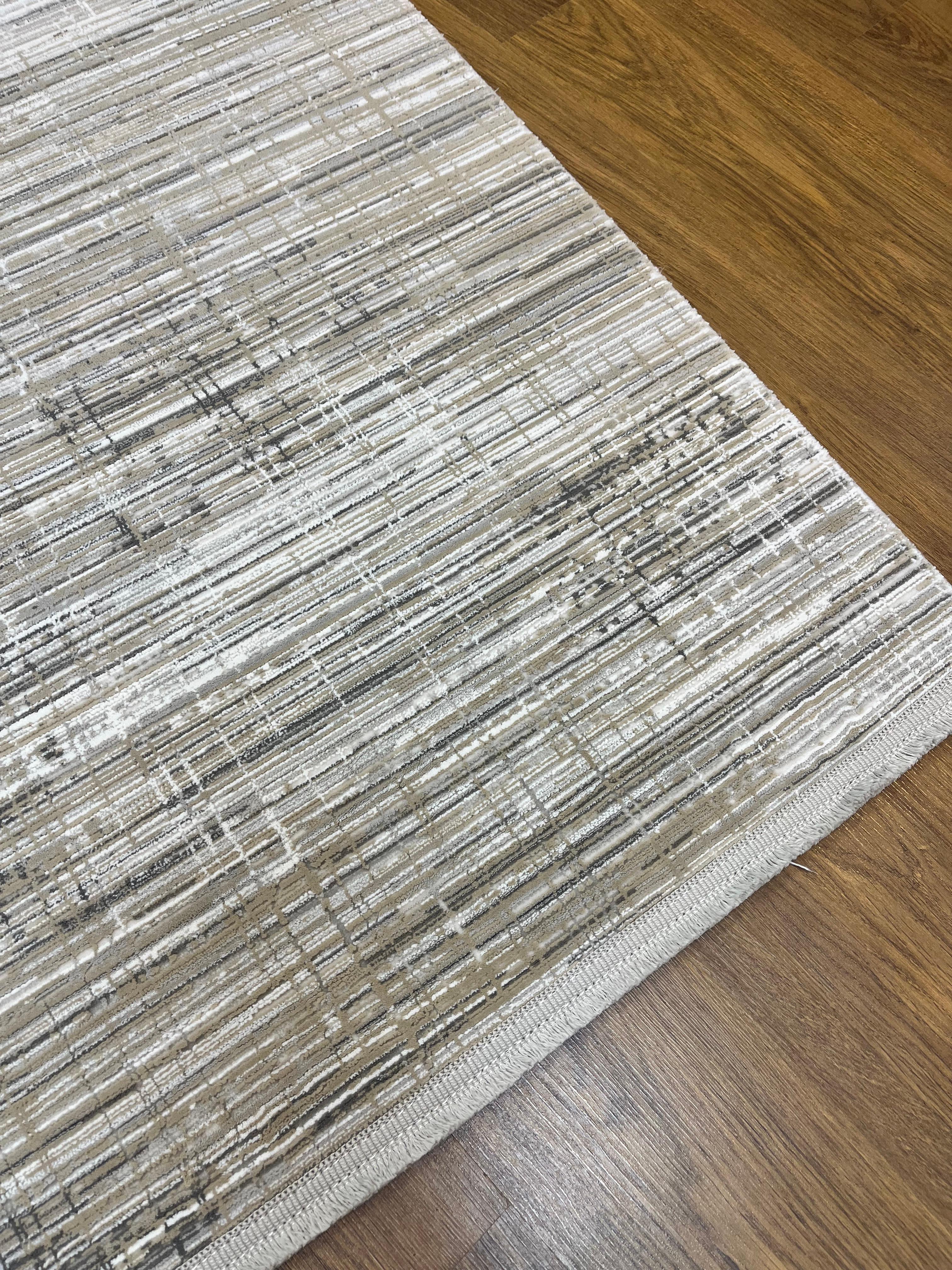 BUGO CONCEPT AKRİLİK GRİ BEJ MAKİNA HALISI 160x230