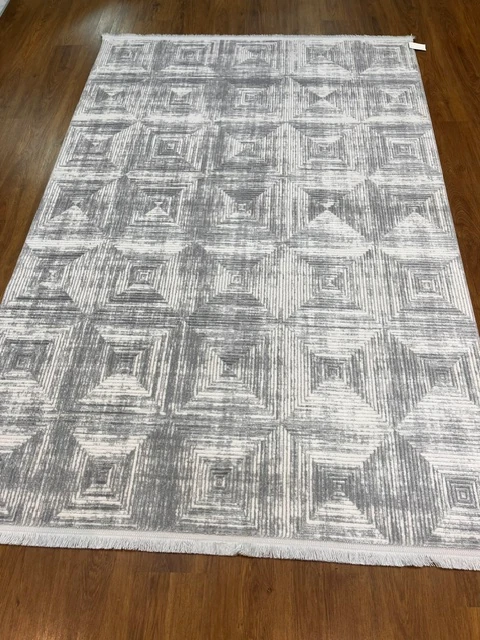 AKRİLİK KREM GRİ ŞIK SALON HALISI 160X230 - 160 x 230
