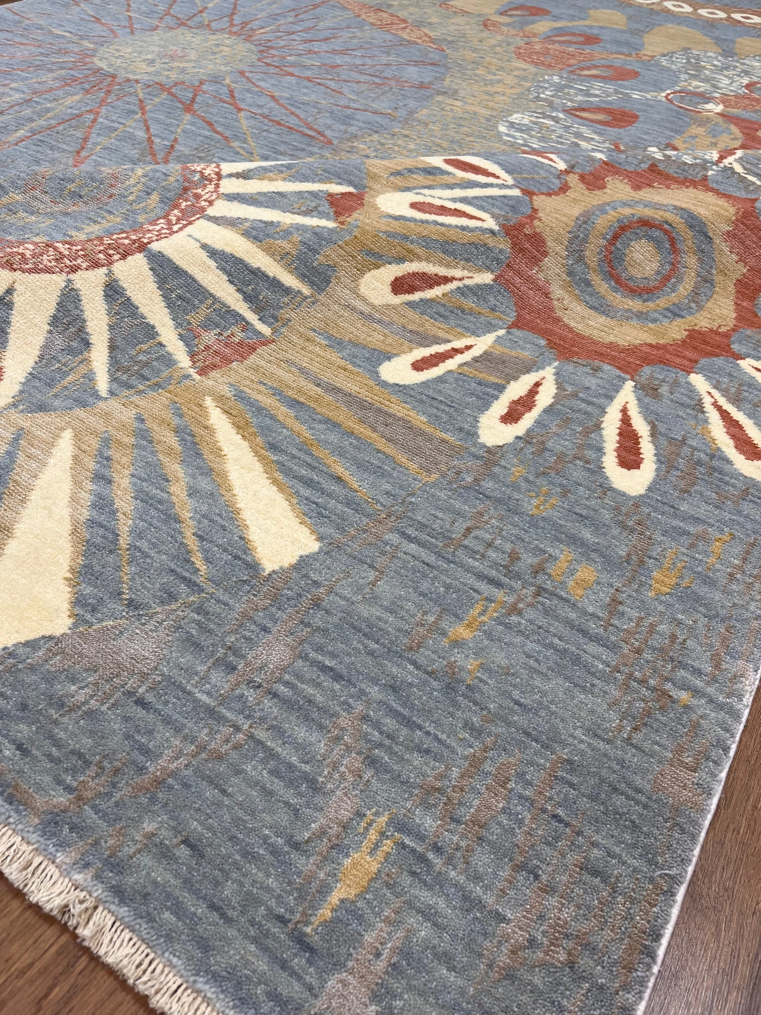 ÖZEL TEZGAH 901 NATURAL El Emeği ile Özel Tezgahlarda Üretilen Yün Viskon Salon Halısı 200x300 - 200 x 300