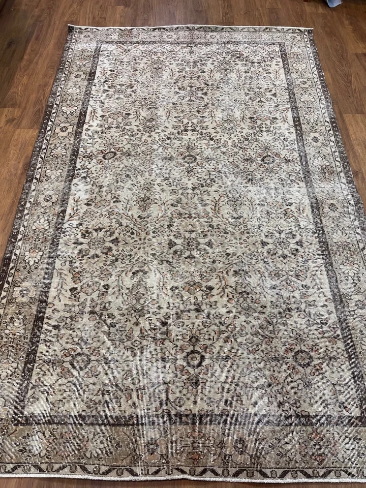 BUGO CONCEPT el dokuma traşlanmış vintage halı 173x278