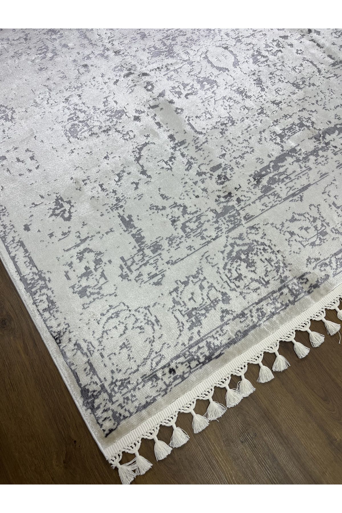 DIAMOND VİSKON MAKİNA HALISI GREY WHITE 200x300