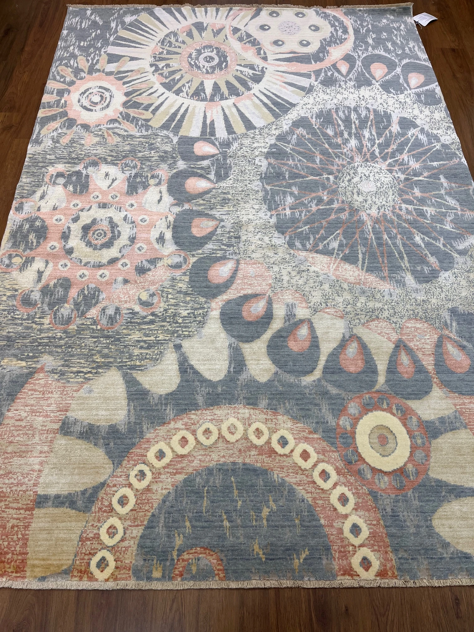 ÖZEL TEZGAH 901 NATURAL El Emeği ile Özel Tezgahlarda Üretilen Yün Viskon Salon Halısı 200x300