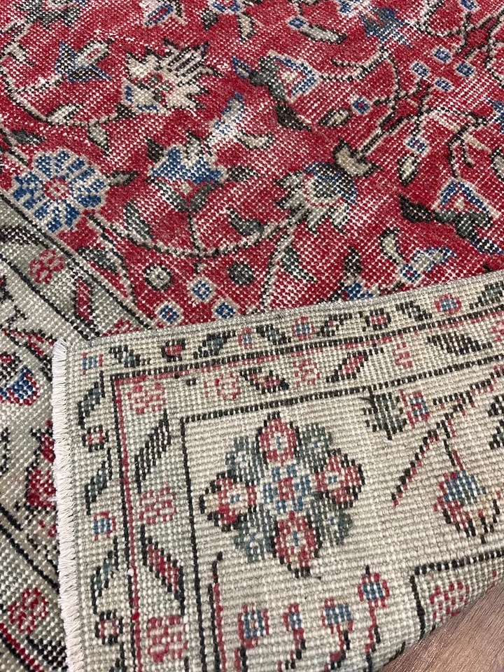 BUGO CONCEPT el dokuma traşlanmış vintage halı 161x275