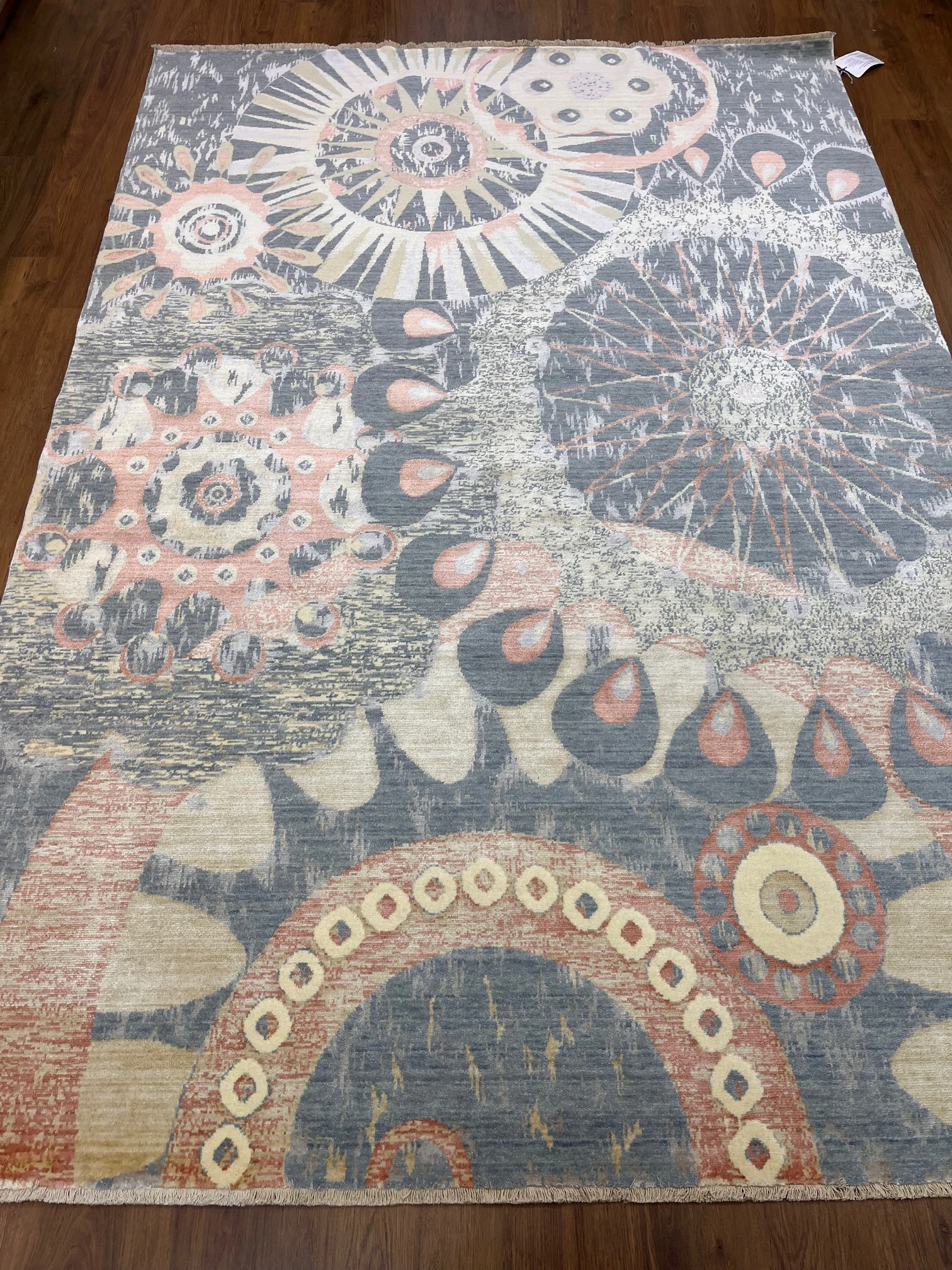 ÖZEL TEZGAH 901 NATURAL El Emeği ile Özel Tezgahlarda Üretilen Yün Viskon Salon Halısı 200x300