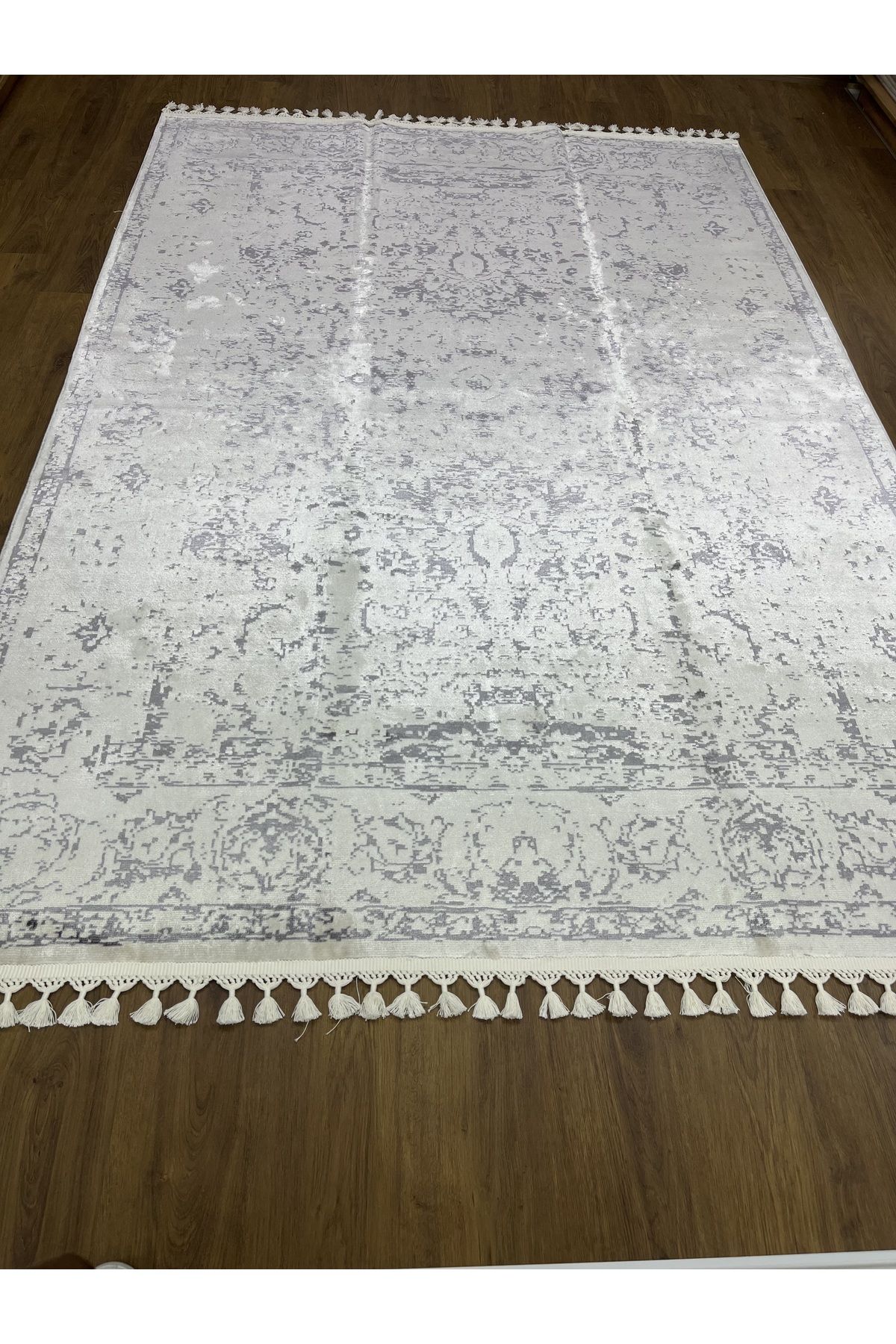 DIAMOND VİSKON MAKİNA HALISI GREY WHITE 200x300